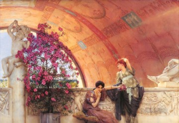 Sir Lawrence Alma Tadema Painting - Unconscious Rivals Romantic Sir Lawrence Alma Tadema